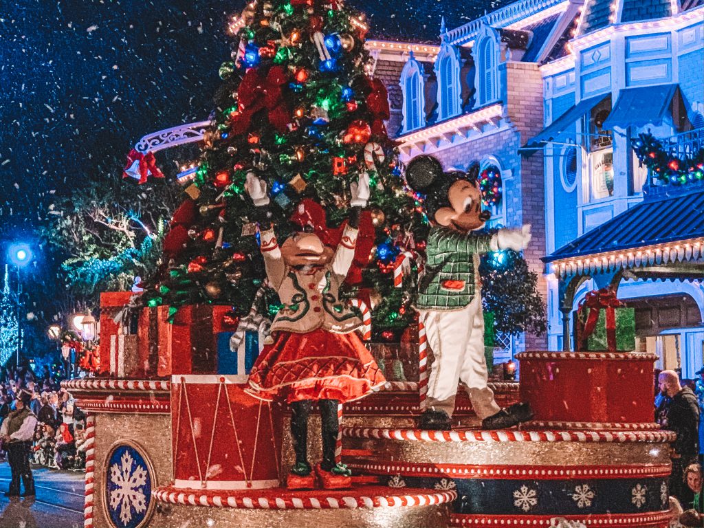 Disney Christmas Background Cloth Mickey Christmas Atmosphere